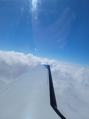 a view from the pilot's seat'